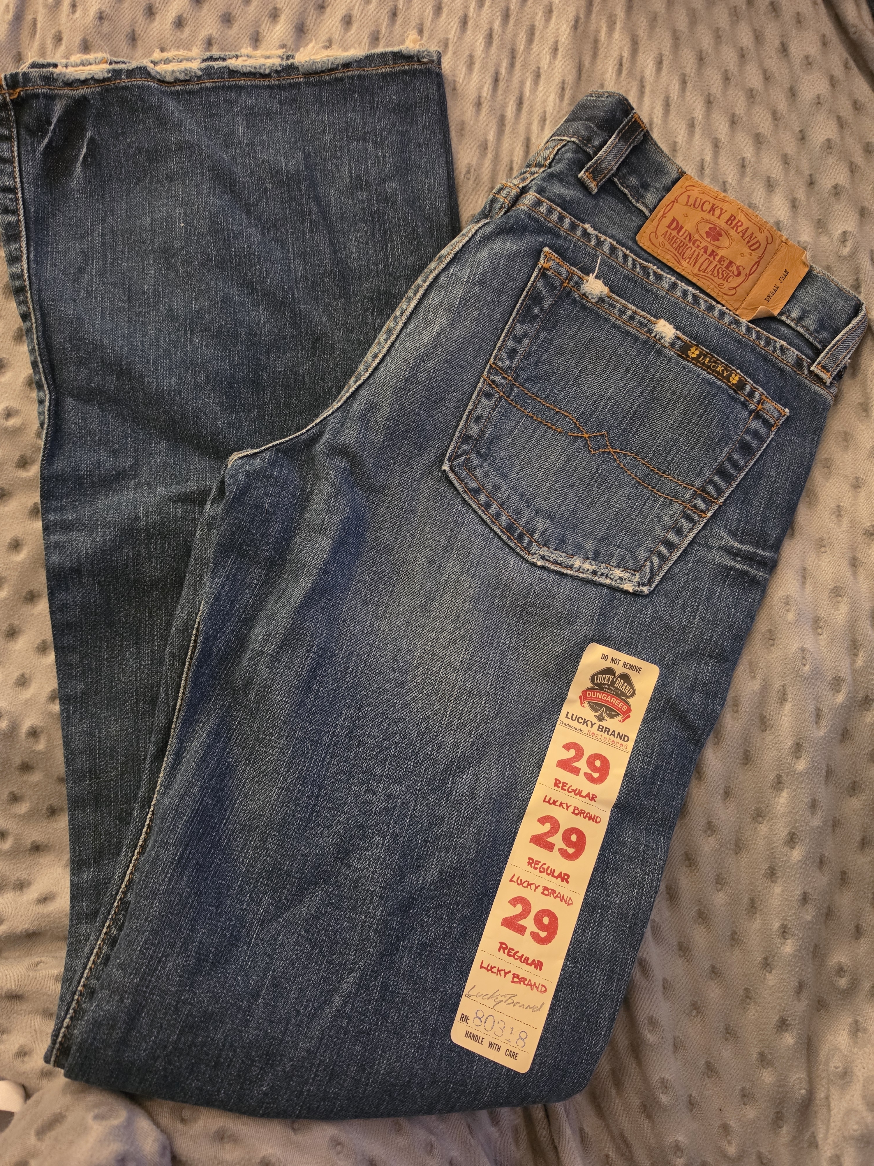 Lucky Brand Womenss Dark Blue Relaxed Denim Jeans